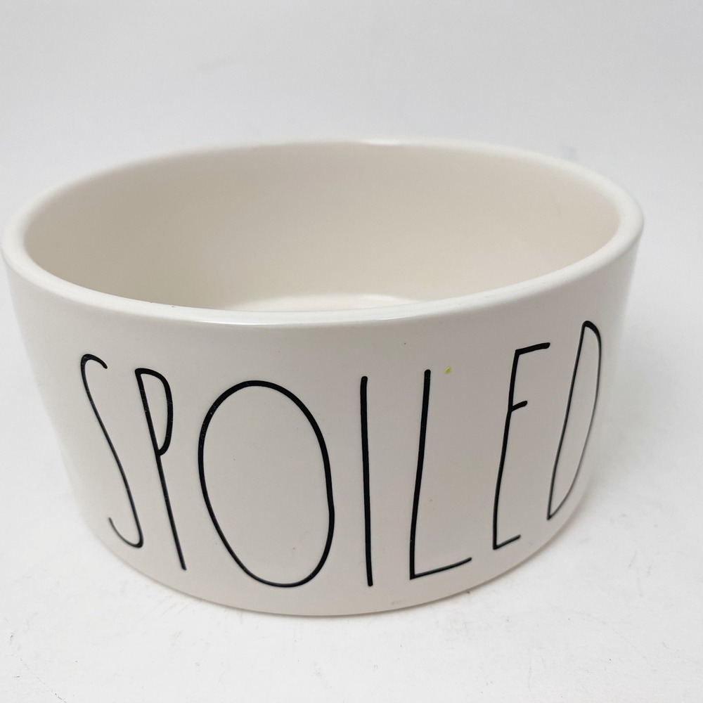 Rae Dunn "Spoiled" Artisan Collection Ceramic Pet Bowl Dog